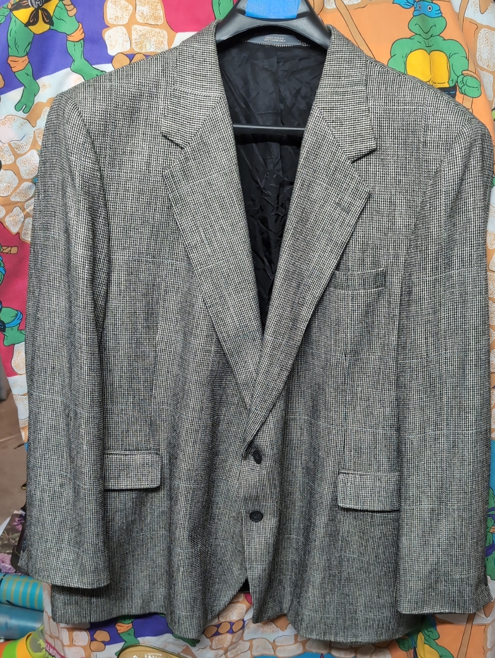 Haggar Imperial Gray Glen Plaid Sport Coat Blazer Big & Tall